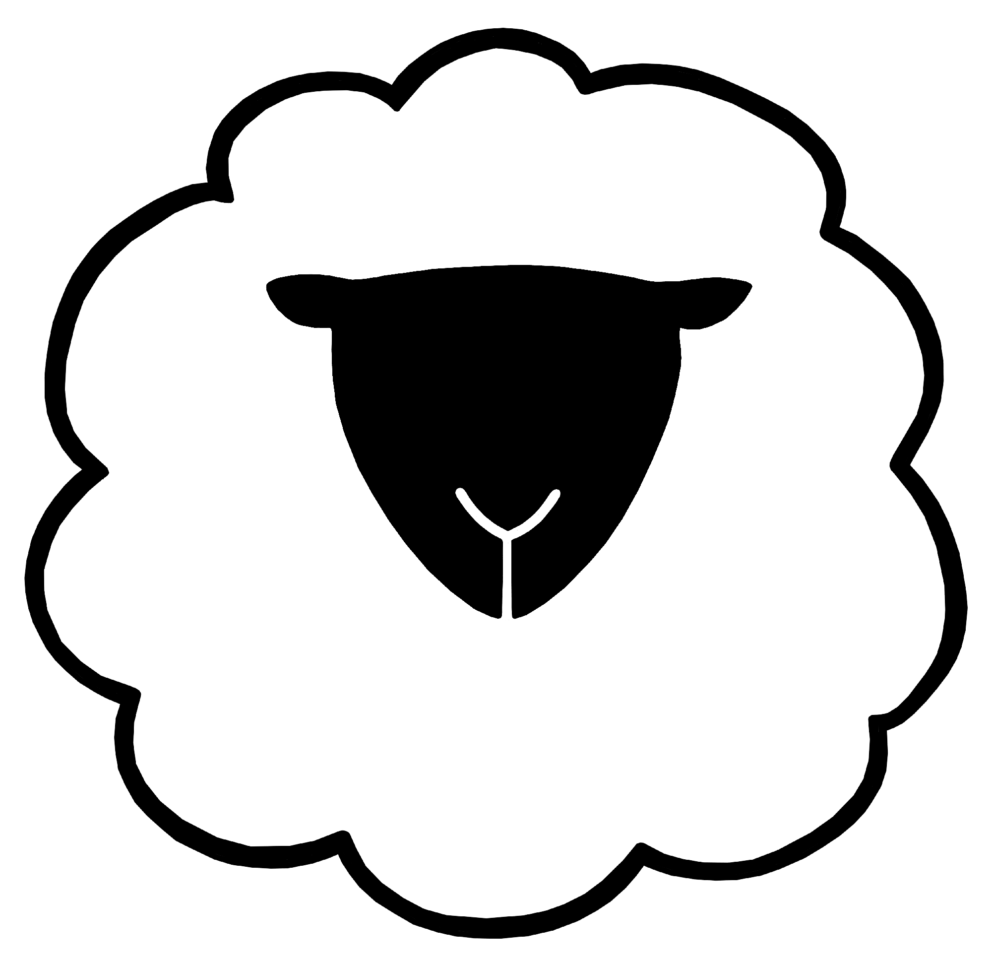 image of a white sheep with a white head